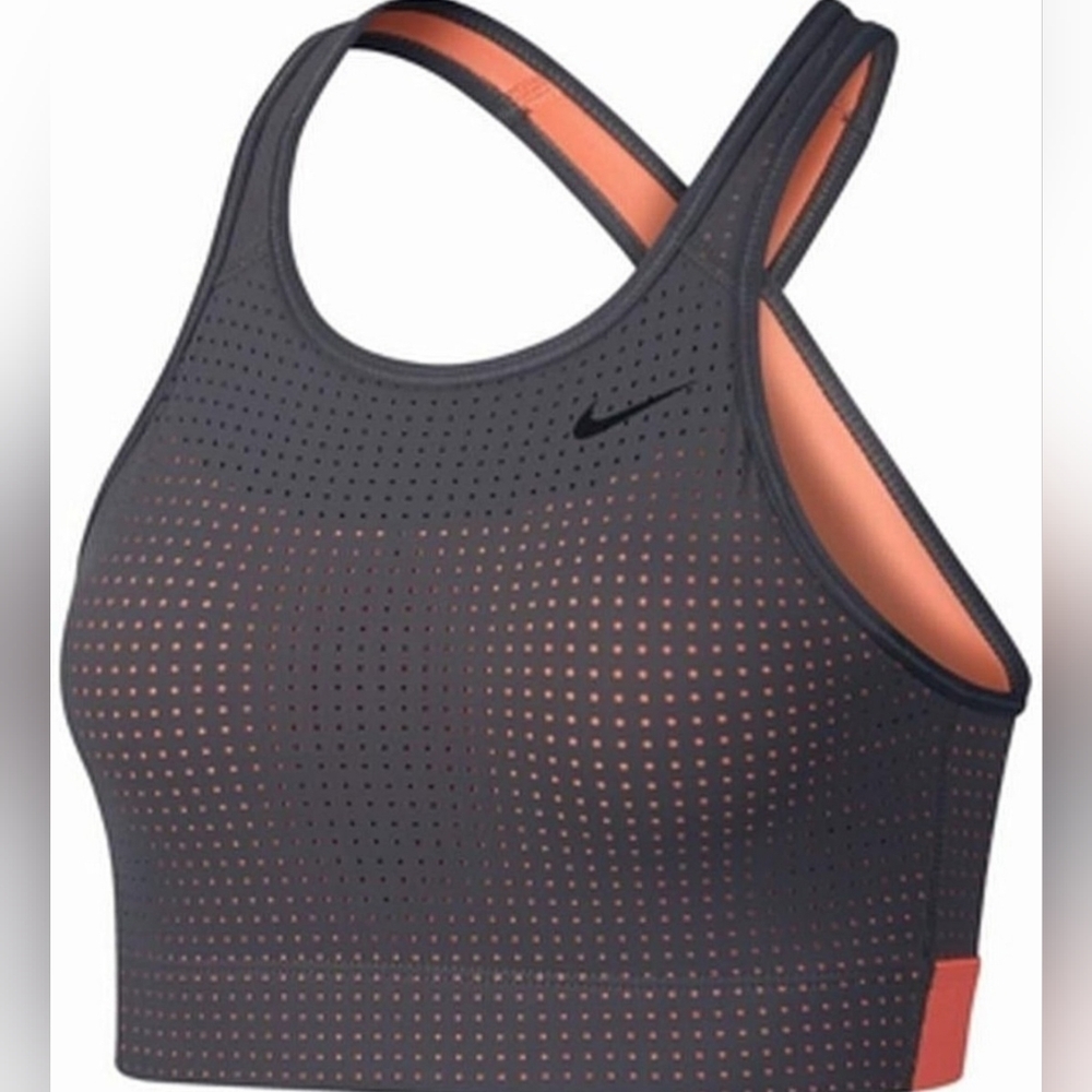 Nike Sports Bra SZ Large Dri-Fit Silky Smooth Mesh Back Racerback Stretch